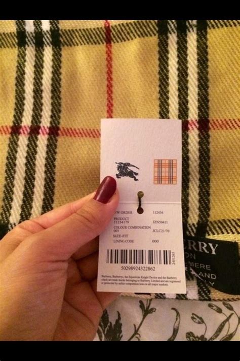 burberry artikelnummer prüfen